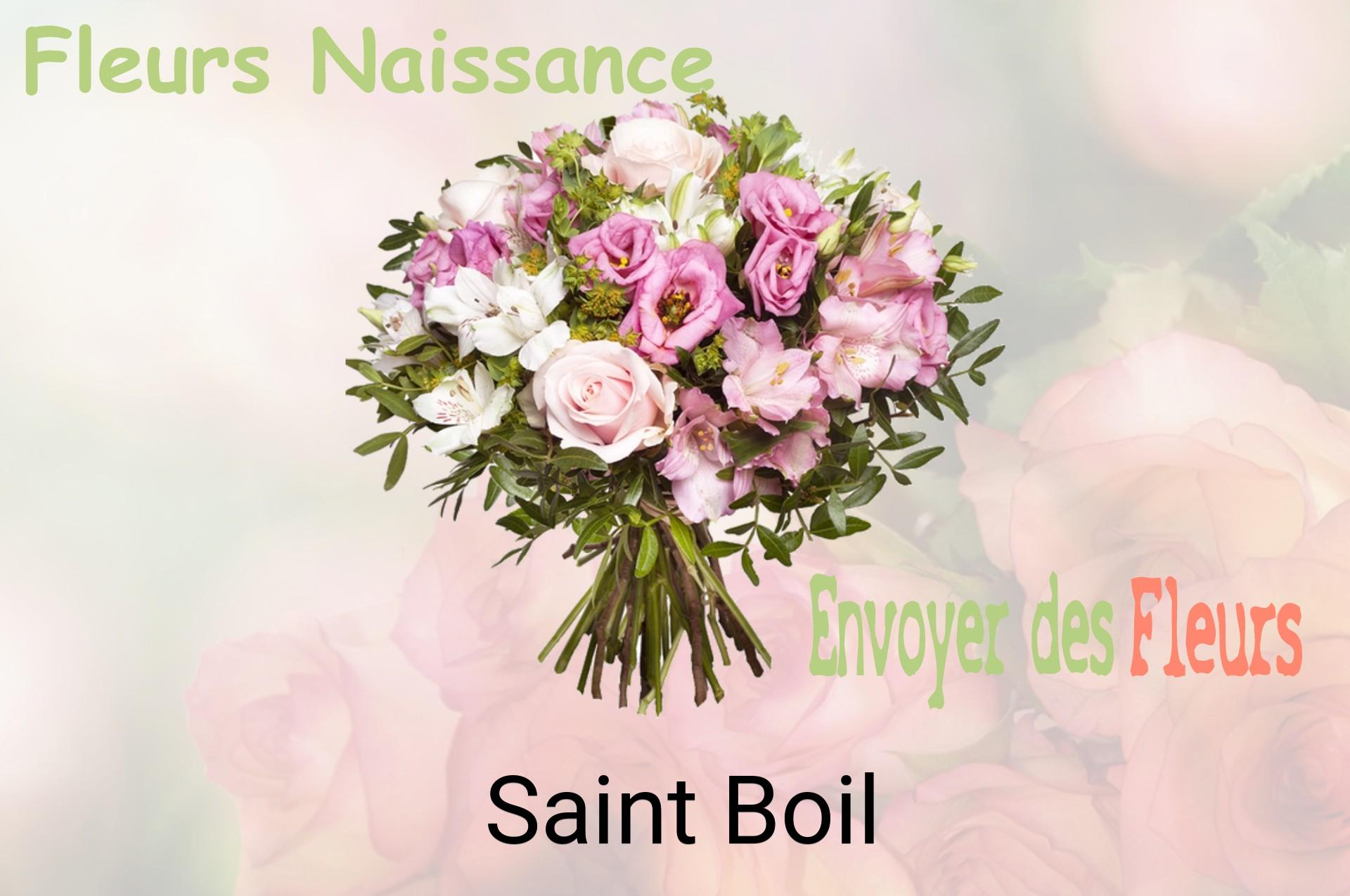 Bouquet de fleurs de naissance livré à Saint-Boil